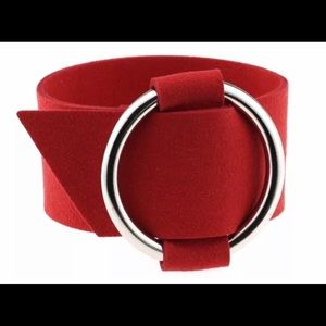 ❤️❤️NEW Red Suede Wide Strap Bracelet